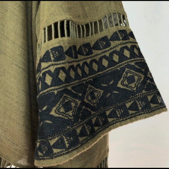 Free People | Olive Embroidered Oversized Tunic - Picture 5 of 7